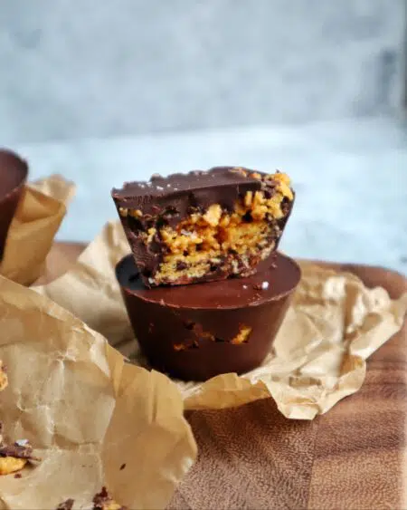 Coupelles croustillantes chocolat et beurre d'arachide